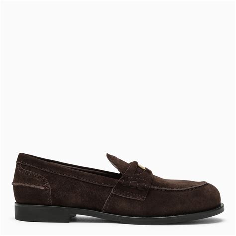 miu miu loafer braun|Miu Miu Leather Loafers .